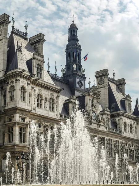 巴黎市政厅或酒店 Ville 在巴黎 — 图库照片