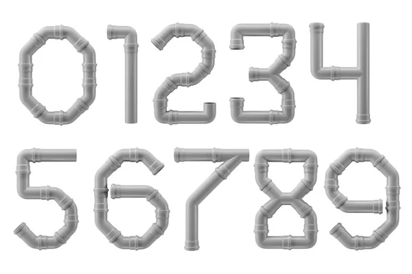 塩ビ配管要素の 桁の数字 — ストック写真