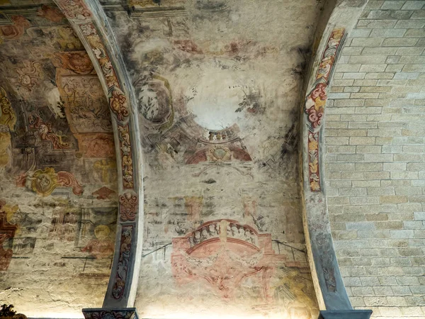 Romaans omgaan met fresco, kathedraal van Porto, Portugal — Stockfoto