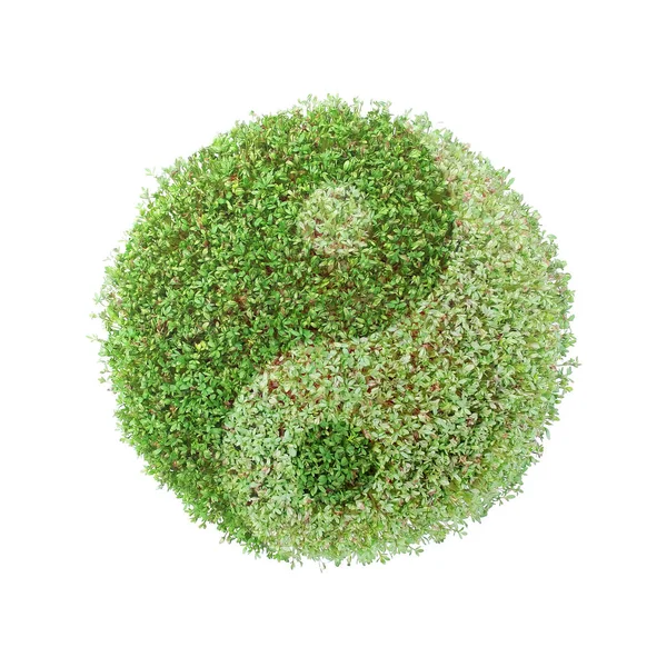 Ying-yang zelená koule — Stock fotografie