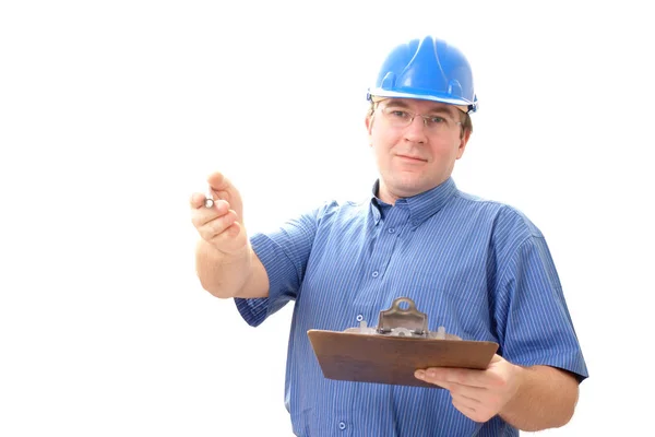 Construction site manager — Stock Photo, Image