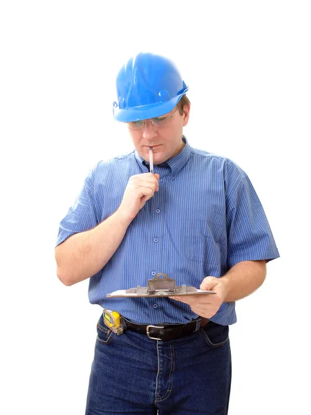 Taking building notes — Stock Photo, Image