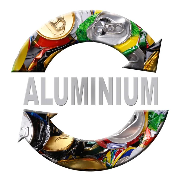 Aluminum recycling — Stock Photo, Image