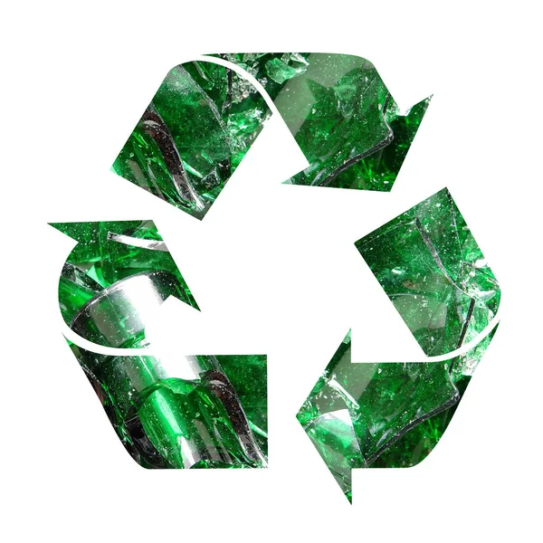 Kleur glas recycling — Stockfoto