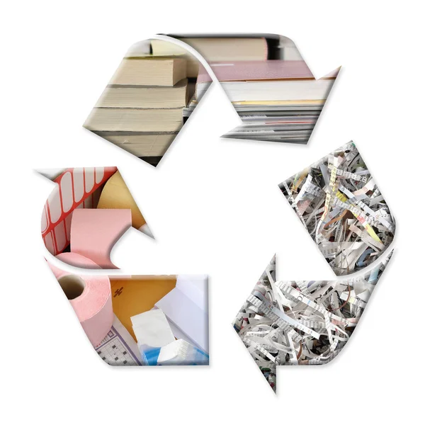 Papierrecycling — Stockfoto