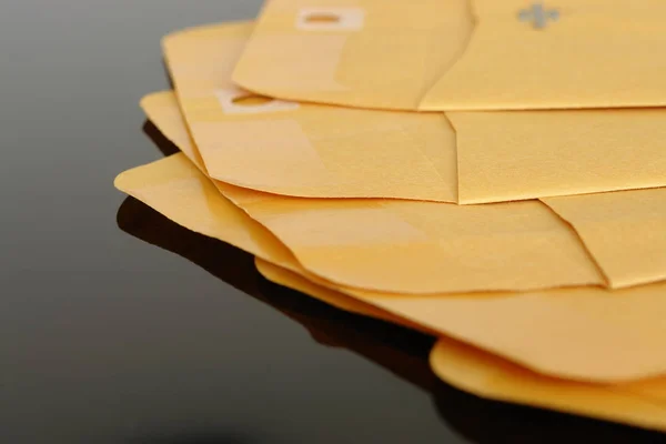 Yellow paper envelopes — 스톡 사진