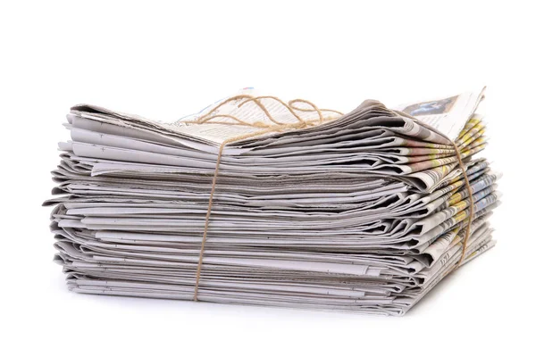 Σωρό των παλαιών εφημερίδων — Φωτογραφία Αρχείου