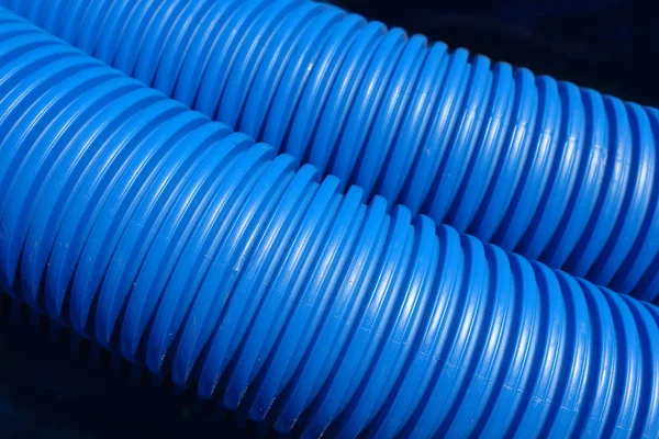 Corrugated plastic pipes — Stock Photo, Image