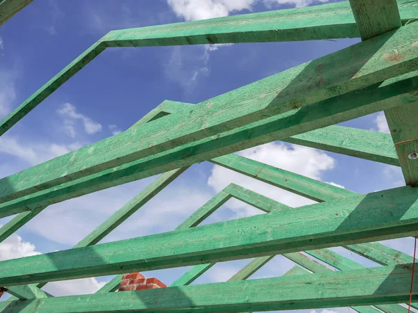 Construction de charpente arrière — Photo