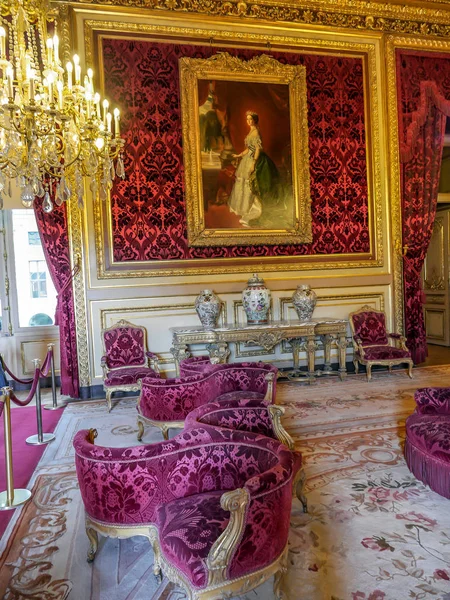 Квартиры Наполеона III в Лувре — стоковое фото