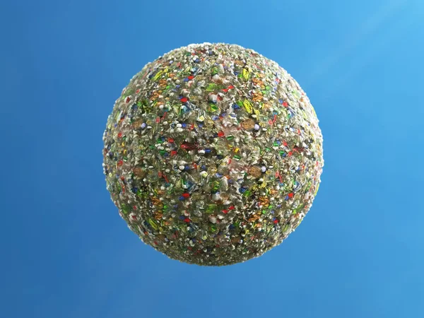 Garrafa de plástico pequeno planeta — Fotografia de Stock