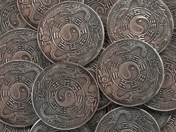 Ancient Ying-yang coins — Stock Photo, Image