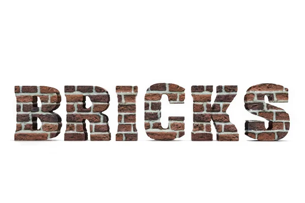 3D Bricks texte — Photo