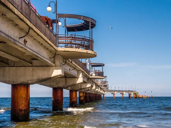 Miedzyzdroje Pier, Balti-tenger, Lengyelország Jogdíjmentes Stock Képek