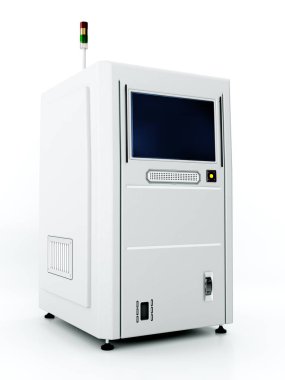 Sanayi teftiş makinesinin beyaza 3D yansıtılması