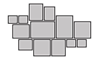 Fotoğraflar, Resimler, fotoğraf kolajı, fotoğraf bulmaca için vektör çerçeve