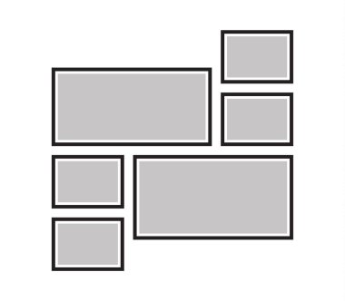 Fotoğraflar, Resimler, fotoğraf kolajı, fotoğraf bulmaca için vektör çerçeve