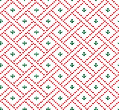 Yılbaşı yeni yıl kış sorunsuz şenlikli Norveç piksel deseni - İskandinav tarzı