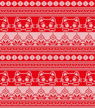 Kış şenlikli Noel örgüsü yün örgü 2019