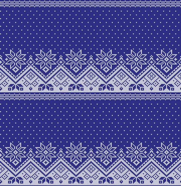 Christmas New Year Winter Seamless Festive Norwegian Pixel Pattern Scandinavian — Stock Vector