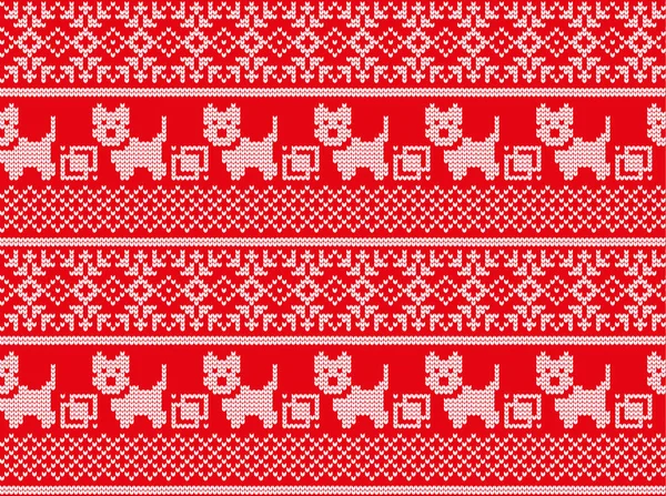 Inverno festivo Natal tricotado padrão lã tricotado —  Vetores de Stock