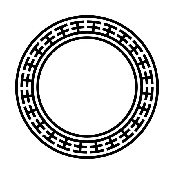 装饰圆框 抽象向量几何装饰在黑色在白色背景上 抽象向量几何装饰在白色黑色颜色在黑色背景上 向量例证 — 图库矢量图片
