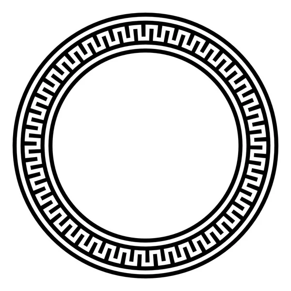 Декоративная круглая рамка. Абстрактный векторный геометрический орнамент. Векторная иллюстрация . — стоковый вектор