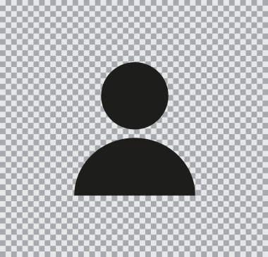 Şeffaf arkaplanda vektör düz simge kullanıcısı