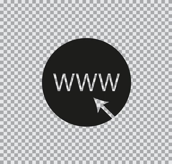 Vector flat icon internet sur fond transparent — Image vectorielle