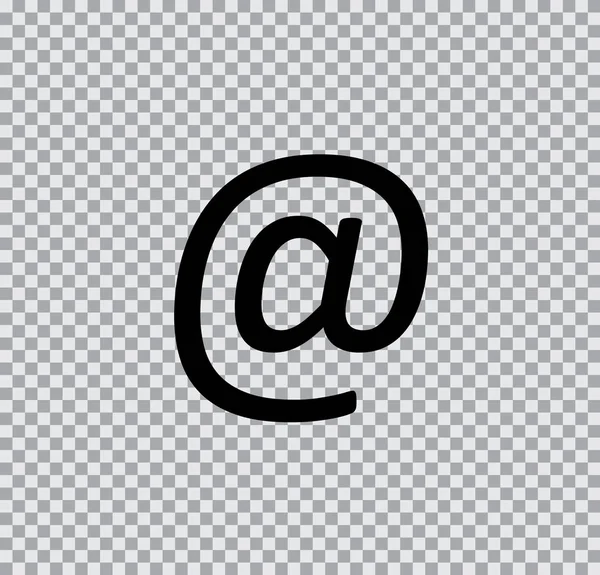 Векторный плоский значок электронной почты на прозрачном фоне — стоковый вектор
