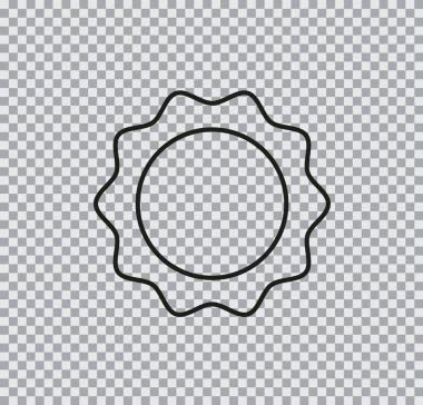 Şeffaf arkaplanda vektör düz kalite garantisi