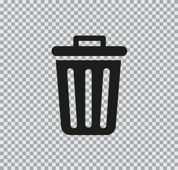 Icona vettoriale dell'urna nera su sfondo trasparente — Vettoriale Stock