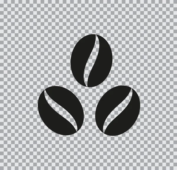 Vektor ikon av kaffe svart på transparent bakgrund — Stock vektor