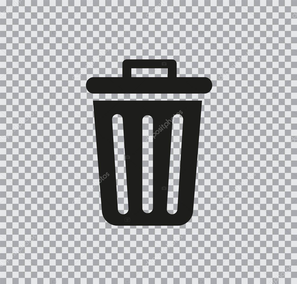 Vector icon of the urn black on transparent background