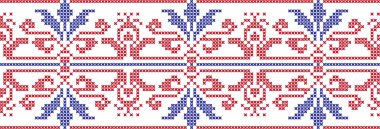Nakışlı Ukrayna ulusal şablon çapraz