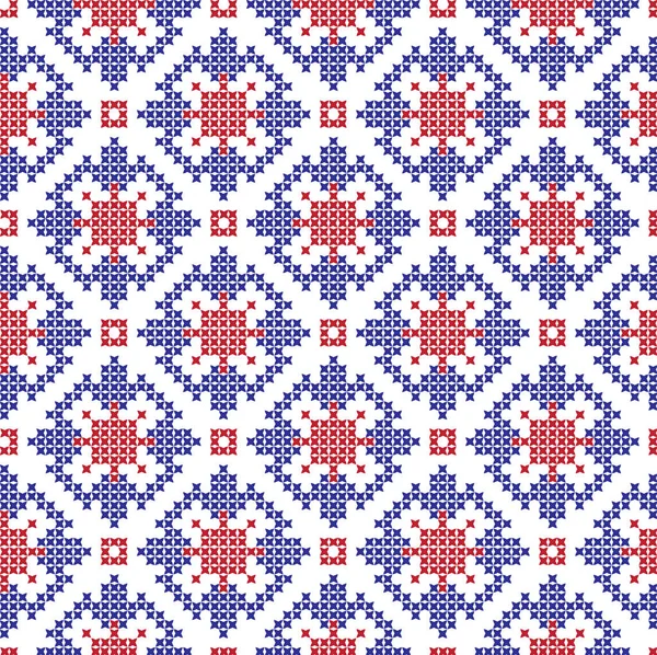 Croix Brodée Motif National Ukrainien — Image vectorielle