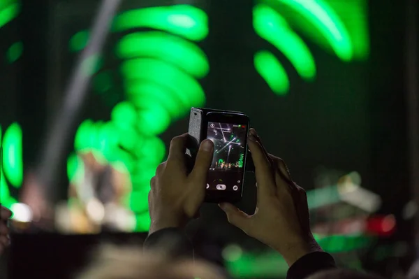 Video Opname Van Het Concert Smartphone — Stockfoto