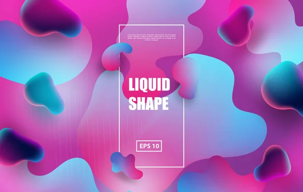 Conception de fond de couleur liquide. Composition des formes de gradient fluide. affiches de design futuriste . — Image vectorielle