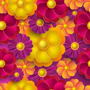 Mutlu yeni yıl 2019. Oryantal tarzı bir tebrik kartı şablonu. Parlak çiçekler. Koyu arka plan. Sorunsuz doku. Kağıt kesiği.