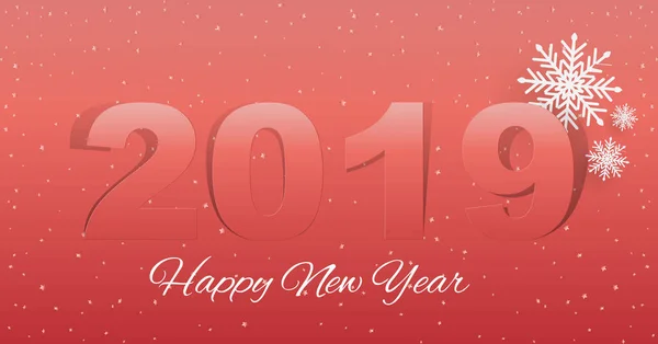2019 Feliz Año Nuevo Antecedentes para sus volantes de temporada y tarjetas de felicitaciones o invitaciones temáticas de Navidad. — Vector de stock
