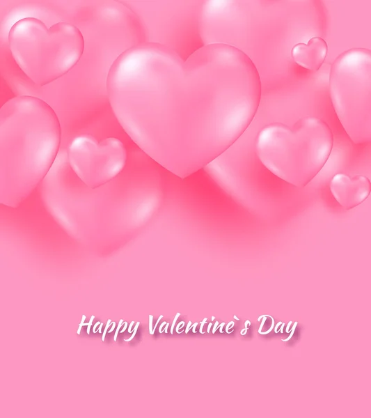 Fundo Dia Dos Namorados Rosa Com Corações Concurso Cor Rosa —  Vetores de Stock