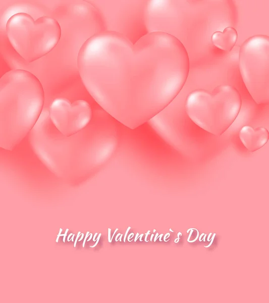 Korálové Valentýna Den Pozadí Nabídky Srdce Korálové Barvě Vektorové Ilustrace — Stockový vektor