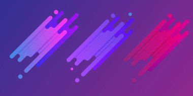 Dinamik şekiller rozetleri ayarlayın. Serin geometrik şablonlar. Vektör.