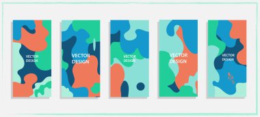 Sosyal ağlar hikaye, vektör illüstrasyon için trendy editable şablon. Sosyal medya için arka planlar tasarla