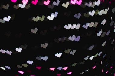 Güzel renkli ışık deco şekilden kalp bokeh