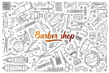 El çekilmiş Kuaför aletleri