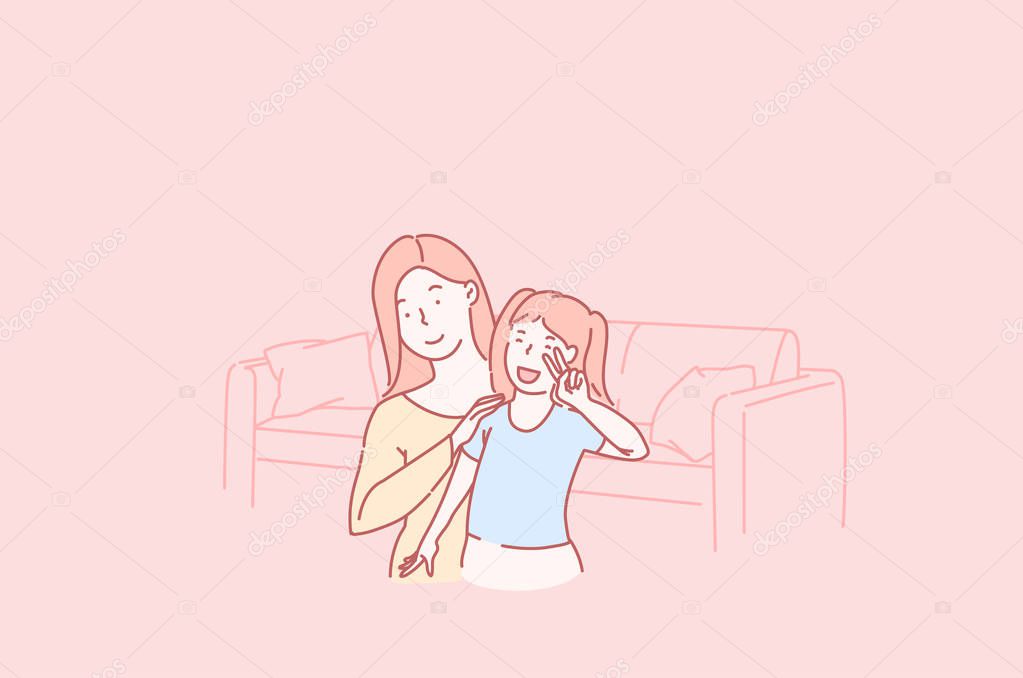 Concept Happy Family Love Parent And Child Relationship Mother And Child Daughter Playing Having Fun Together Beautiful Funny Girl And Mommy Fun Mothers Day Holiday Cartoon Flat Design Isolated Premium Vector Concept Happy Family Love Parent And Child Relationship Mother And Child Daughter Playing Having Fun Together Beautiful Funny Girl And Mommy Fun Mothers Day Holiday Cartoon Flat Design Isolated Premium Vector