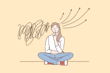 Strateji, çözüm, beyin fırtınası konsepti.