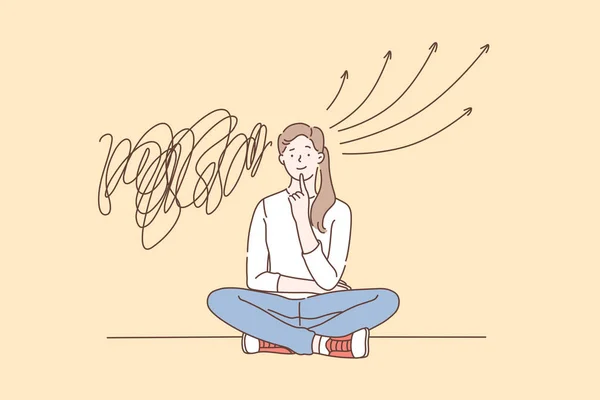 Strateji, çözüm, beyin fırtınası konsepti.