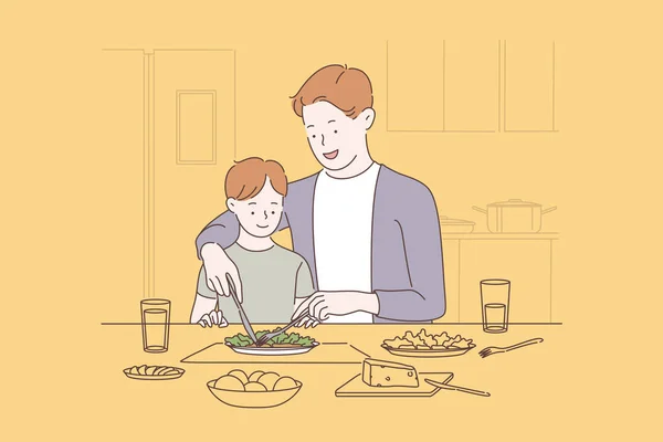 Сімейні зв'язки, щаслива концепція батьківства — стоковий вектор